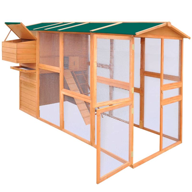 Petshop - Accesorii petshop - Culcusuri si custi - Custi interior si exterior - Cotet pentru pasari, 295 x 163 x 170 cm, lemn - Infinity.ro