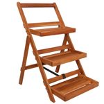 Casa si Gradina - Gradinarit si plante - Plante si ghivece - Ghivece si suporturi - Suport de plante, 3 niveluri, 50x63x80 cm, lemn masiv de acacia - Infinity.ro