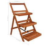 Casa si Gradina - Gradinarit si plante - Plante si ghivece - Ghivece si suporturi - Suport de plante, 3 niveluri, 50x63x80 cm, lemn masiv de acacia - Infinity.ro
