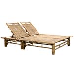 Casa si Gradina - Gradina si terasa - Mobilier exterior - Scaune si sezlonguri gradina - Sezlong de plaja pentru 2 persoane, bambus - Infinity.ro