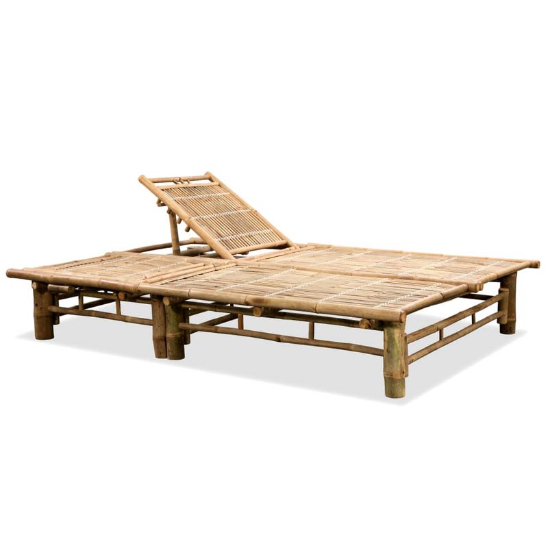 Casa si Gradina - Gradina si terasa - Mobilier exterior - Scaune si sezlonguri gradina - Sezlong de plaja pentru 2 persoane, bambus - Infinity.ro