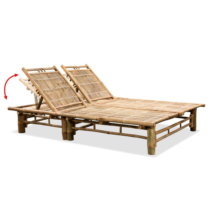 Casa si Gradina - Gradina si terasa - Mobilier exterior - Scaune si sezlonguri gradina - Sezlong de plaja pentru 2 persoane, bambus - Infinity.ro