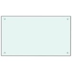 Casa si Gradina - Sanitare - Chiuveta bucatarie si accesorii - Accesorii chiuvete - Panou antistropi de bucatarie, alb, 70x40 cm, sticla securizata - Infinity.ro