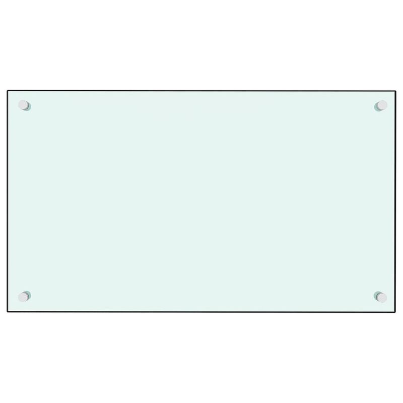 Casa si Gradina - Sanitare - Chiuveta bucatarie si accesorii - Accesorii chiuvete - Panou antistropi de bucatarie, alb, 70x40 cm, sticla securizata - Infinity.ro