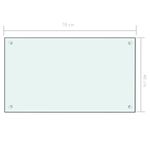 Casa si Gradina - Sanitare - Chiuveta bucatarie si accesorii - Accesorii chiuvete - Panou antistropi de bucatarie, alb, 70x40 cm, sticla securizata - Infinity.ro