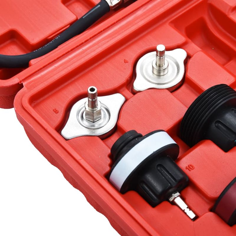 Auto si Moto - Reparatii si depanare - Scule auto - Scule si truse auto - Set testare presiune radiator si sistem de racire, 14 piese - Infinity.ro