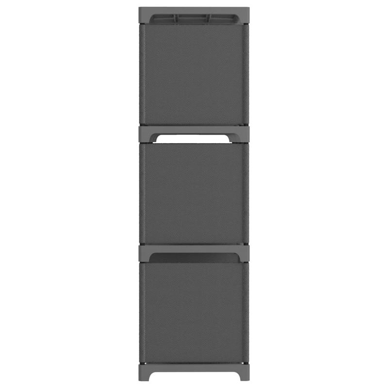 Casa si Gradina - Mobilier - Biblioteci si rafturi - Biblioteci - Raft expunere 9 cuburi gri 103x30x107,5 cm, material textil - Infinity.ro