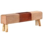 Casa si Gradina - Mobilier - Canapele si coltare - Banchete - Banca Bok gimnastica maro 160 cm piele naturala/lemn acacia, maro deschis - Infinity.ro