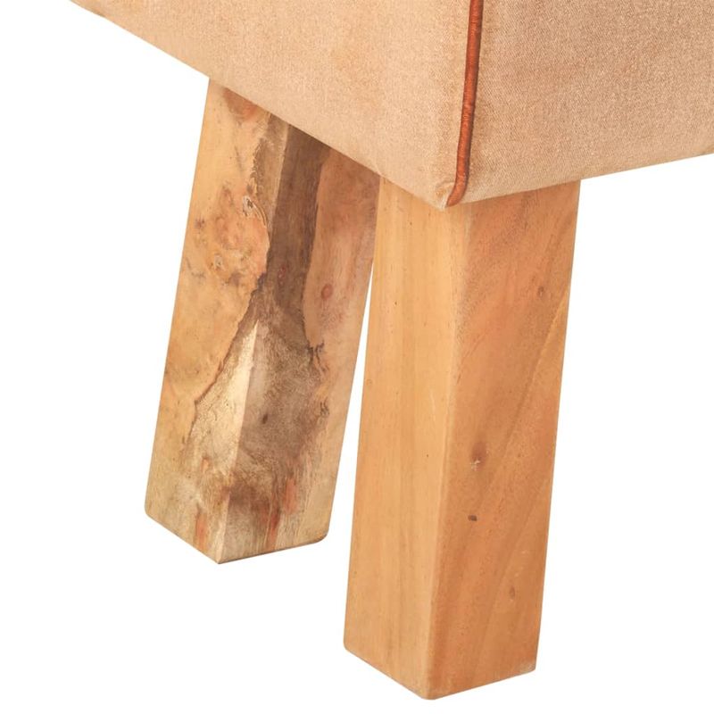 Casa si Gradina - Mobilier - Canapele si coltare - Banchete - Banca Bok gimnastica maro 160 cm piele naturala/lemn acacia, maro deschis - Infinity.ro