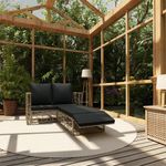 Casa si Gradina - Gradina si terasa - Mobilier exterior - Seturi mobila gradina - Set mobilier de gradina cu perne, 2 piese, gri, poliratan - Infinity.ro