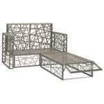 Casa si Gradina - Gradina si terasa - Mobilier exterior - Seturi mobila gradina - Set mobilier de gradina cu perne, 2 piese, gri, poliratan - Infinity.ro