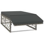 Casa si Gradina - Gradina si terasa - Mobilier exterior - Seturi mobila gradina - Set mobilier de gradina cu perne, 2 piese, gri, poliratan - Infinity.ro