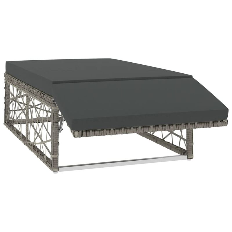 Casa si Gradina - Gradina si terasa - Mobilier exterior - Seturi mobila gradina - Set mobilier de gradina cu perne, 2 piese, gri, poliratan - Infinity.ro