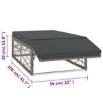 Casa si Gradina - Gradina si terasa - Mobilier exterior - Seturi mobila gradina - Set mobilier de gradina cu perne, 2 piese, gri, poliratan - Infinity.ro