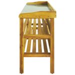 Casa si Gradina - Gradina si terasa - Mobilier exterior - Bancute de gradina - Banca plantare cu 2 rafturi, lemn masiv de acacia si zinc - Infinity.ro
