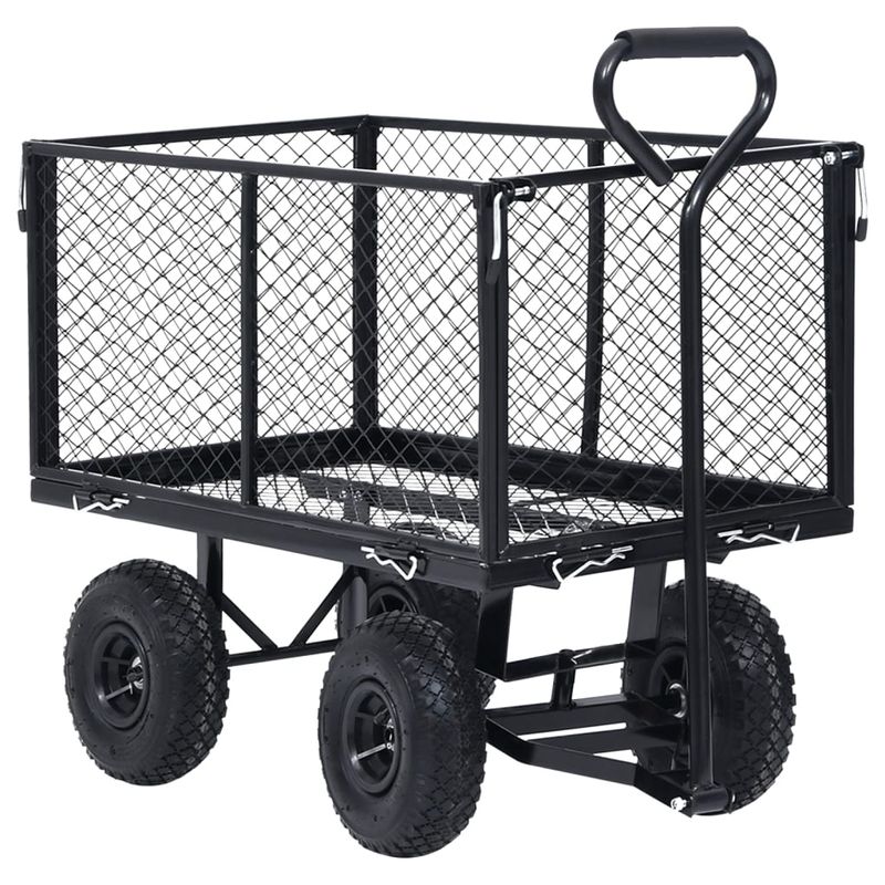 Casa si Gradina - Constructii - Depozitare, transport si protectie - Accesorii echipamente pentru transport si ridicat - Carucior manual de gradina, negru, 350 kg - Infinity.ro