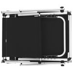 Casa si Gradina - Gradina si terasa - Mobilier exterior - Scaune si sezlonguri gradina - Sezlonguri pliabile cu acoperis 2 buc negru, aluminiu&textilena - Infinity.ro