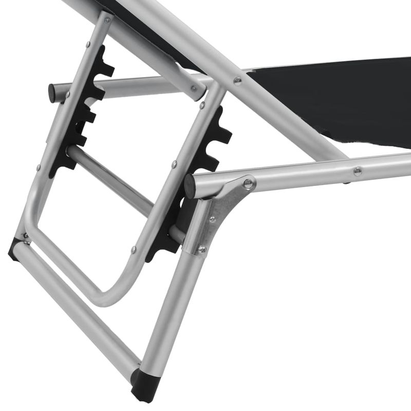Casa si Gradina - Gradina si terasa - Mobilier exterior - Scaune si sezlonguri gradina - Sezlonguri pliabile cu acoperis 2 buc negru, aluminiu&textilena - Infinity.ro