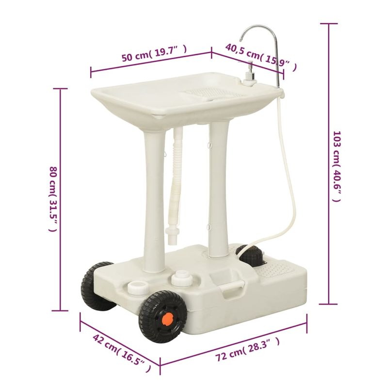 Sport si Outdoor/Camping/Accesorii camping si drumetii - Lavoar portabil pentru camping cu dozator 35 L - Infinity.ro