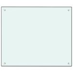 Casa si Gradina - Sanitare - Chiuveta bucatarie si accesorii - Accesorii chiuvete - Panou antistropi de bucatarie, alb, 70x60 cm, sticla securizata - Infinity.ro