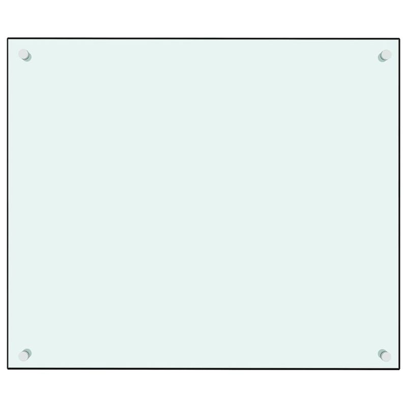 Casa si Gradina - Sanitare - Chiuveta bucatarie si accesorii - Accesorii chiuvete - Panou antistropi de bucatarie, alb, 70x60 cm, sticla securizata - Infinity.ro