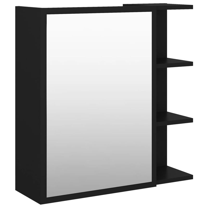 Casa si Gradina - Mobilier - Comode si corpuri - Masute de toaleta - Dulap de baie cu oglinda, negru, 62,5 x 20,5 x 64 cm, PAL - Infinity.ro