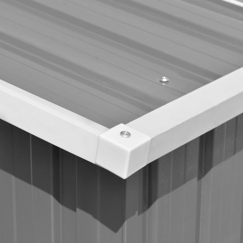 Casa si Gradina - Gradina si terasa - Casute de gradina - Sopron de gradina, gri, 257x990x181 cm, otel galvanizat - Infinity.ro