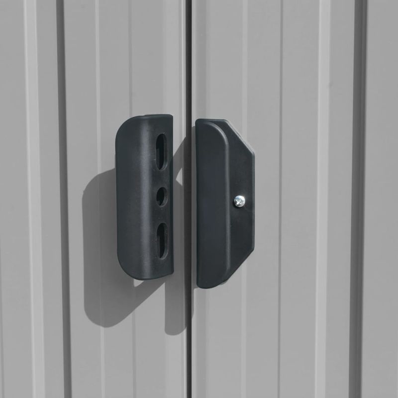 Casa si Gradina - Gradina si terasa - Casute de gradina - Sopron de gradina, gri, 257x990x181 cm, otel galvanizat - Infinity.ro