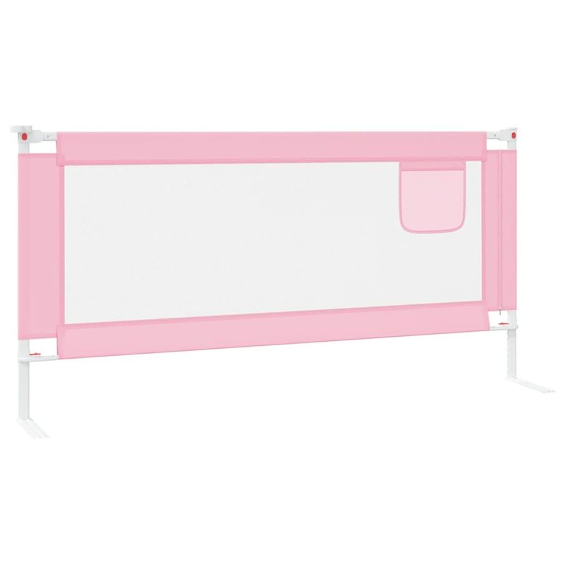 Casa si Gradina - Mobilier - Mobilier copii - Sisteme de siguranta - Balustrada de protectie pat copii, roz, 190x25 cm, textil - Infinity.ro