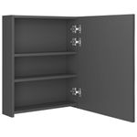 Casa si Gradina - Mobilier - Mobilier baie - Corpuri baie - Dulap de baie cu oglinda si LED-uri, gri, 50x14x60 cm - Infinity.ro