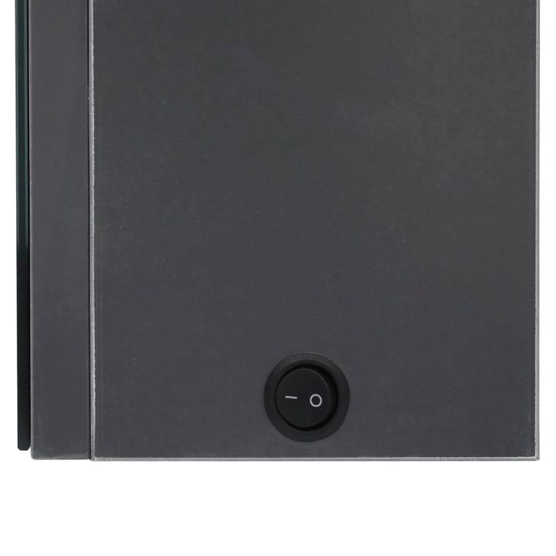 Casa si Gradina - Mobilier - Mobilier baie - Corpuri baie - Dulap de baie cu oglinda si LED-uri, gri, 50x14x60 cm - Infinity.ro