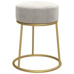 Casa si Gradina - Mobilier - Scaune si fotolii - Tabureti - Taburet rotund, gri deschis, catifea - Infinity.ro