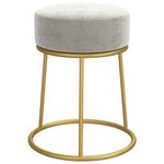 Casa si Gradina - Mobilier - Scaune si fotolii - Tabureti - Taburet rotund, gri deschis, catifea - Infinity.ro