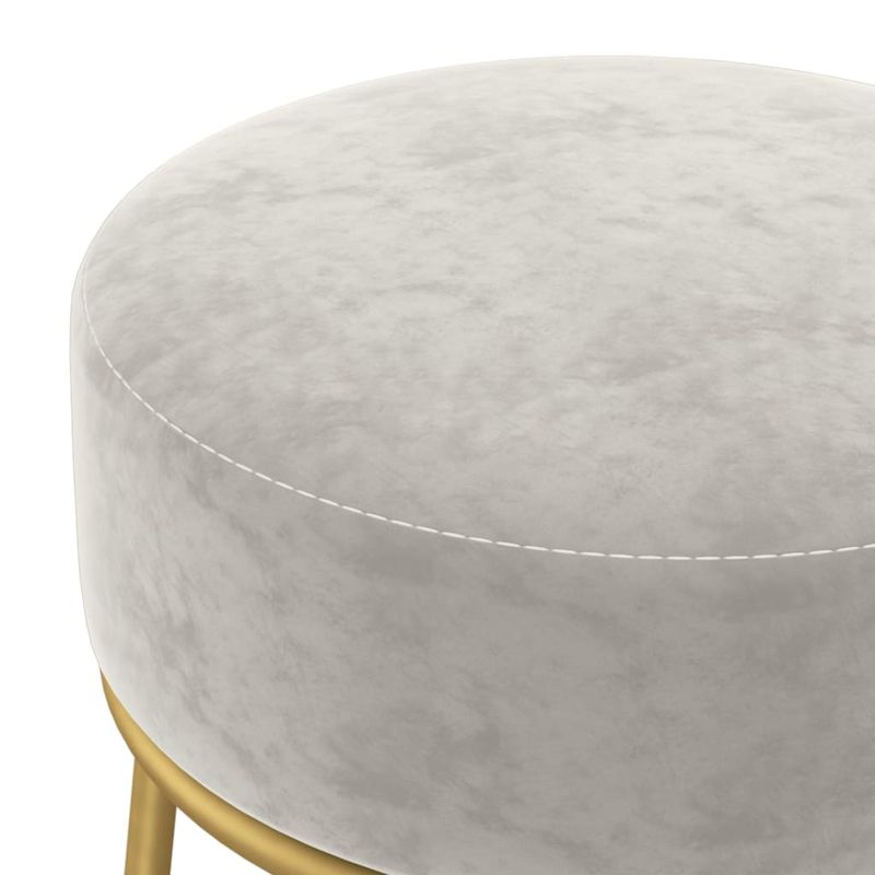 Casa si Gradina - Mobilier - Scaune si fotolii - Tabureti - Taburet rotund, gri deschis, catifea - Infinity.ro