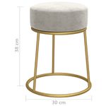 Casa si Gradina - Mobilier - Scaune si fotolii - Tabureti - Taburet rotund, gri deschis, catifea - Infinity.ro