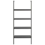 Casa si Gradina - Mobilier - Biblioteci si rafturi - Biblioteci - Raft sprijinit, cu 4 niveluri, negru, 64x35x152,5 cm - Infinity.ro