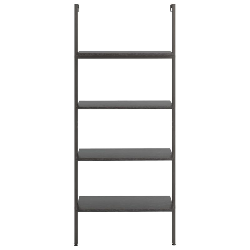 Casa si Gradina - Mobilier - Biblioteci si rafturi - Biblioteci - Raft sprijinit, cu 4 niveluri, negru, 64x35x152,5 cm - Infinity.ro
