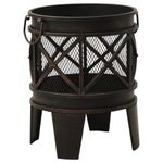 Casa si Gradina - Termice - Sobe, Seminee si accesorii - Seminee - Vatra de foc rustica, cu vatrai, Φ42x54 cm, otel - Infinity.ro