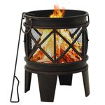 Casa si Gradina - Termice - Sobe, Seminee si accesorii - Seminee - Vatra de foc rustica, cu vatrai, Φ42x54 cm, otel - Infinity.ro