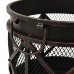 Casa si Gradina - Termice - Sobe, Seminee si accesorii - Seminee - Vatra de foc rustica, cu vatrai, Φ42x54 cm, otel - Infinity.ro