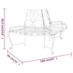 Casa si Gradina - Gradina si terasa - Mobilier exterior - Bancute de gradina - Banca circulara de copac, negru, Ø160 cm, otel - Infinity.ro