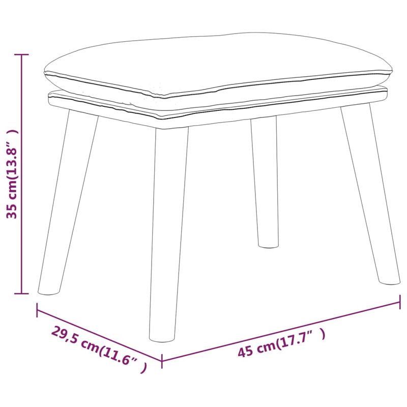 Casa si Gradina - Mobilier - Scaune si fotolii - Tabureti - Taburet, rosu vin, 45x29,5x35 cm, material textil - Infinity.ro