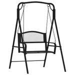 Casa si Gradina - Gradina si terasa - Mobilier exterior - Bancute de gradina - Banca balansoar, negru, 124 cm, otel - Infinity.ro