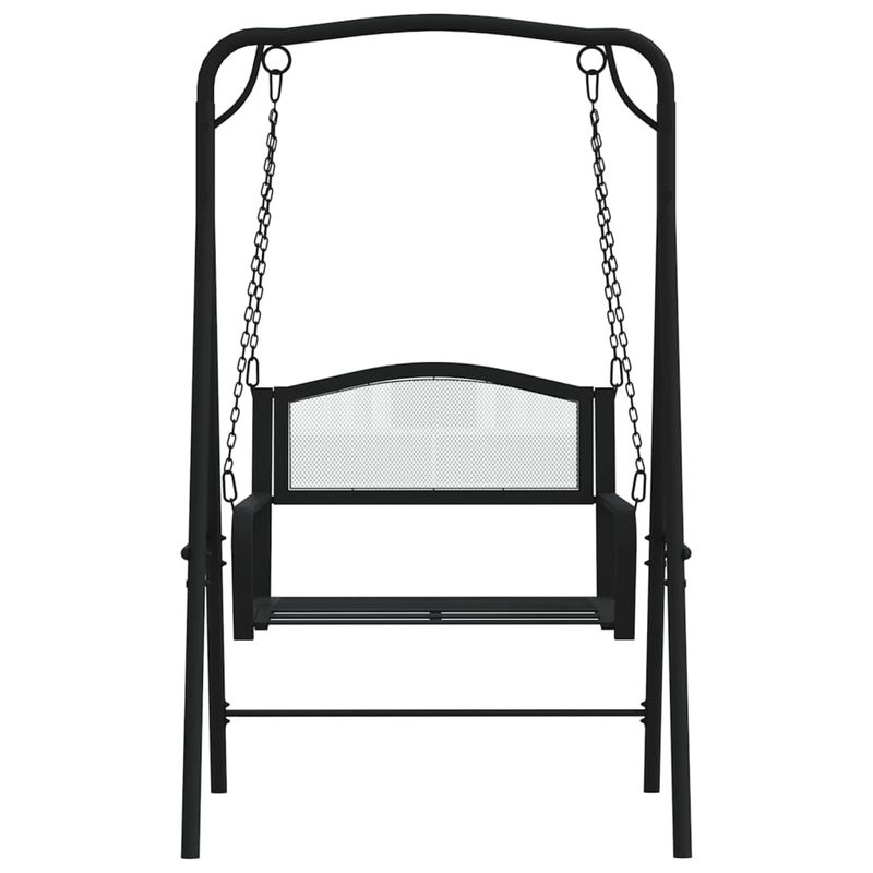 Casa si Gradina - Gradina si terasa - Mobilier exterior - Bancute de gradina - Banca balansoar, negru, 124 cm, otel - Infinity.ro
