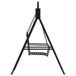 Casa si Gradina - Gradina si terasa - Mobilier exterior - Bancute de gradina - Banca balansoar, negru, 124 cm, otel - Infinity.ro