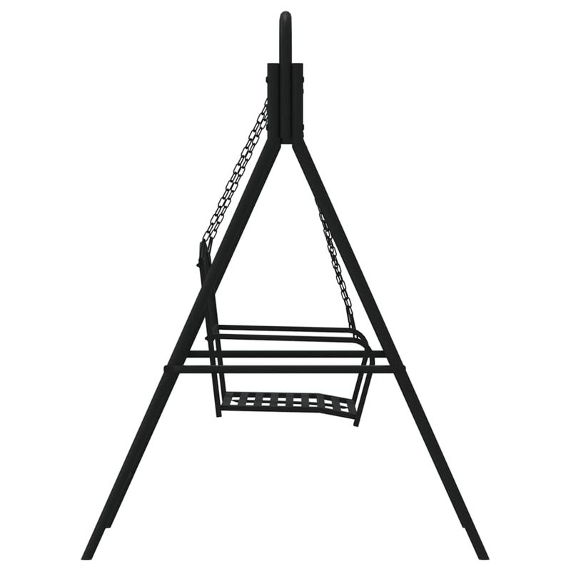 Casa si Gradina - Gradina si terasa - Mobilier exterior - Bancute de gradina - Banca balansoar, negru, 124 cm, otel - Infinity.ro