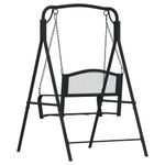 Casa si Gradina - Gradina si terasa - Mobilier exterior - Bancute de gradina - Banca balansoar, negru, 124 cm, otel - Infinity.ro