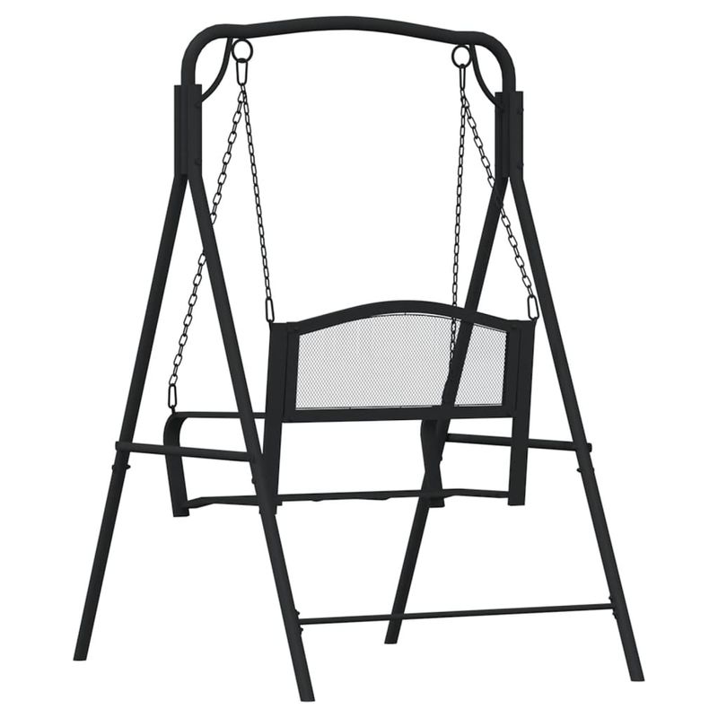 Casa si Gradina - Gradina si terasa - Mobilier exterior - Bancute de gradina - Banca balansoar, negru, 124 cm, otel - Infinity.ro