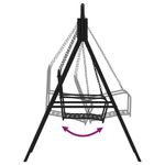 Casa si Gradina - Gradina si terasa - Mobilier exterior - Bancute de gradina - Banca balansoar, negru, 124 cm, otel - Infinity.ro