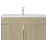 Casa si Gradina - Mobilier - Mobilier baie - Comode baie - Dulap cu chiuveta incorporata, stejar sonoma, lemn prelucrat - Infinity.ro
